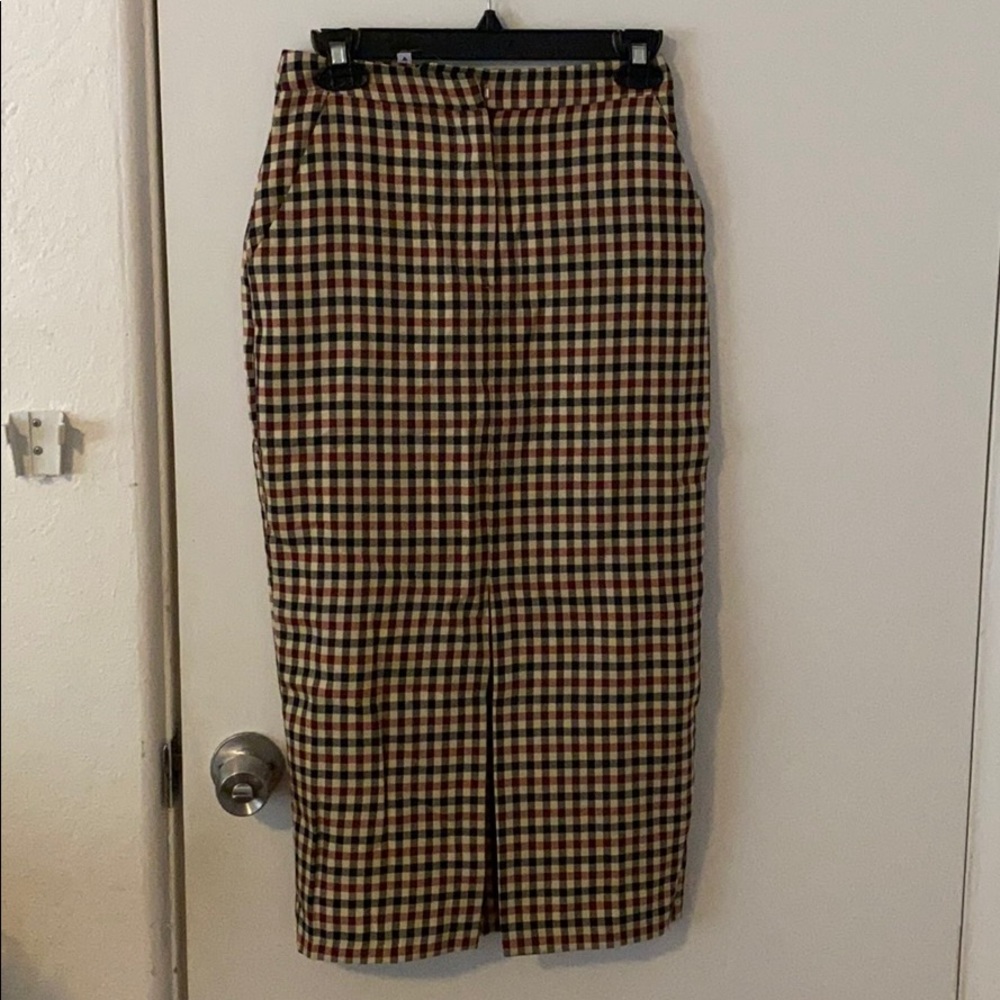 ASOS high waisted pencil skirt with front slit